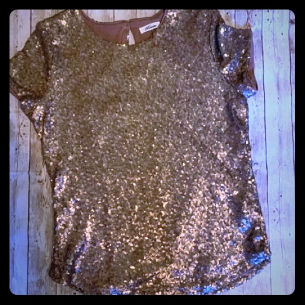 Sequin top.